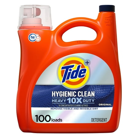 product image of Tide Hygienic Clean Original Scent, 100 Loads Liquid Laundry Detergent, 154 fl oz