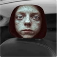 thumbnail image 4 of Ghosts Car Headrest Cover, Scary Face Printing Car Seat Headrest Protector, Washable Auto Head Rest Pillow Cover for Sedan Van Truck, Universal Vehicle Interior Accessories H, 4 of 7