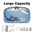 thumbnail image 3 of Whale Digital Pouch with Oxford Cloth, Waterproof Travel Organizer and Charger Cable Storage Box, 5.9x9.44x3.14 in Digital Storage Bag Pouch, 3 of 6