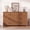 brown, variant on 6 Drawer Dresser for Bedroom, Brown Wooden Chest of Drawers with 3D v-Shape Front, 50.4" Wide Storage Organizer Cabinet for Living Room, Nursery, Entryway