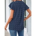 thumbnail image 5 of Merokeety Women Casual Long Sleeve Crew Neck Basic Top Dusty Navy M, 5 of 5