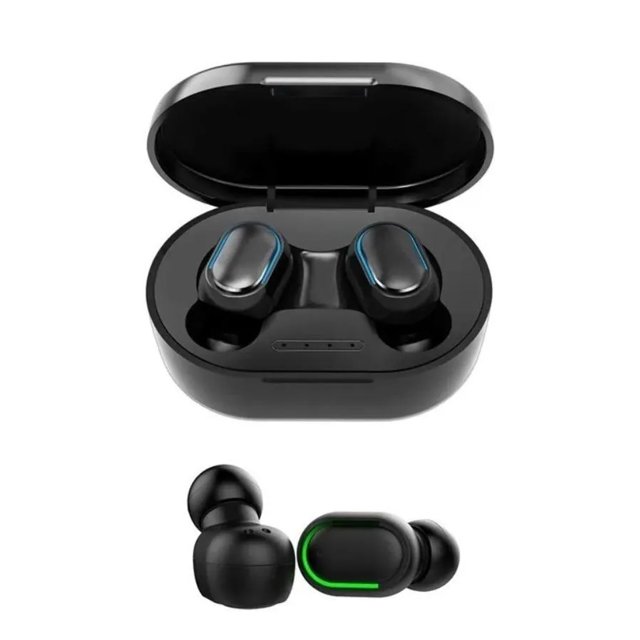 Auriculares inalámbricos Bluetooth con sonido envolvente de 360 grados, ergonómicos, deportivos, color negro