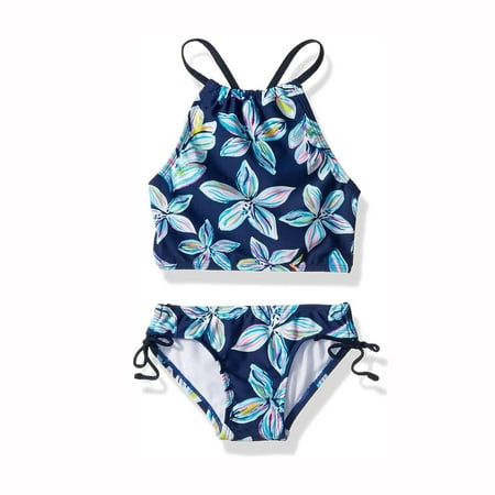 

Halter Girls Outfits Sport Tankini Beach Daisy 2-Piece Swimsuit Girls Swimwear