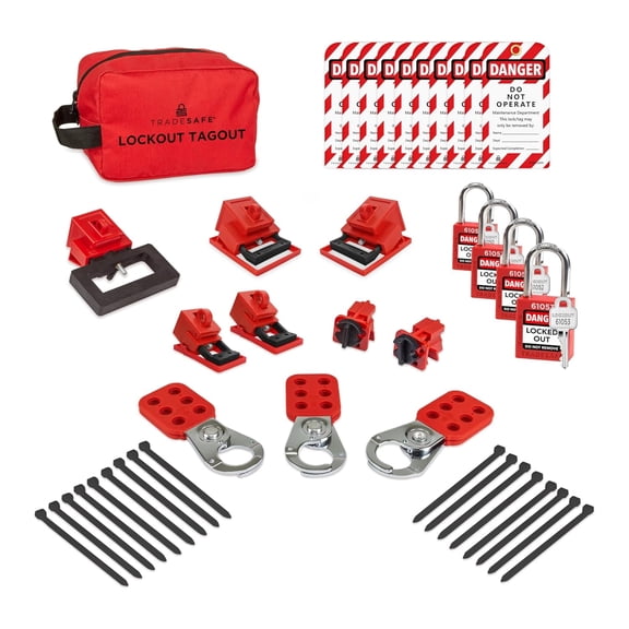 TRADESAFE Circuit Breaker Lockout Kit, LOTO Kit 25 Pcs, 1 Key per Lock, Electrical Kit