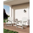 thumbnail image 7 of Garvee Modern HDPE Plastic Adirondack Chair – Oversized 380LB Poly Lumber, Weather-Resistant Fire Pit Chair, Outdoor Patio Chair with Wooden Texture for Garden, Backyard, Deck, Pool, Porch, White, 7 of 7