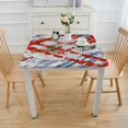 thumbnail image 3 of nygtbtfer Outdoor Tablecloth with Umbrella Hole &amp; , Rectangle Tablecloth , Red Blue Floral Striped Patio Table Cover Table Cloth for /Party, 3 of 7