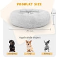 thumbnail image 2 of RUseeN Calming Donut Dog Bed, 27.6 inches Round Fluffy Dog Beds for Medium Dogs, Anti-Anxiety Plush Dog Bed, Machine Washable Pet Bed (Light Grey, Medium), 2 of 8