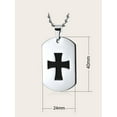 thumbnail image 4 of Inspirational Cross Dog Tag Necklace for Men -Meaningful Bible Verse Jewelry, Thoughtful Religious Gift for Boys, 4 of 6