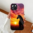 thumbnail image 2 of Horse Sunset Art Phone Case for Horse Lovers Compatible with iPhone 11/12/13/14/15/16 (Pro Max/Plus), 2 of 9