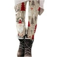 thumbnail image 3 of YOIAVAIOY Womens Novelty Print Leggings High Waisted Stretch Casual Yoga Pants Christmas Holiday Tights Xmas Gifts for Her Multicolor L, 3 of 6