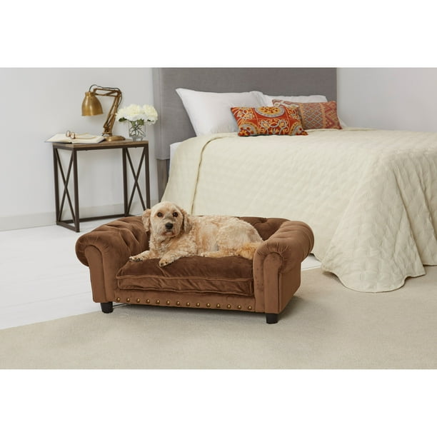 Enchanted Home Pet Ultra Plush Melbourne Tufted Dog Sofa with Cushion
