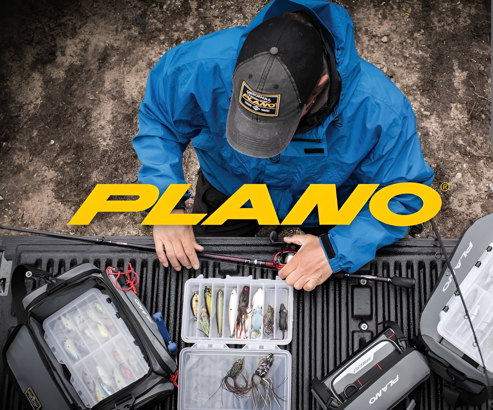 Plano Two Level Magnum 3500 Tackle Storage Box, Beige/Blue