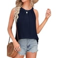 thumbnail image 2 of Langwyqu Sleeveless Hollow-Out Women Tank Tops Female Lace Halter Shirt, 2 of 5