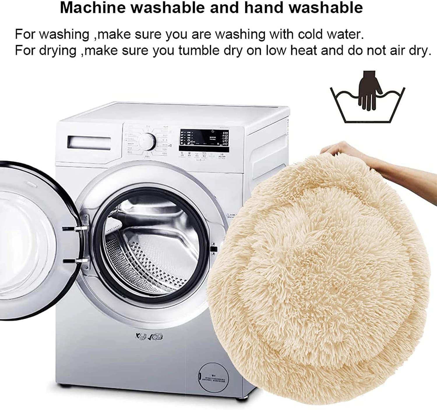 Nisrada Dog Bed & Cat Bed, Anti-Anxiety Puppy Bed Warming Cozy Round Soft Pet Bed, Machine Washable Calming Donut Bed
