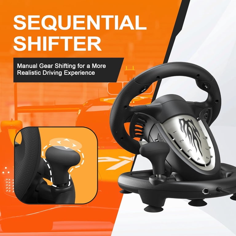 【Gaming Goods】PXN PXN-V3IIB ドライブコントローラー PXN V3II Xbox Steering Wheel - 180° Gaming Wheel with Pedals