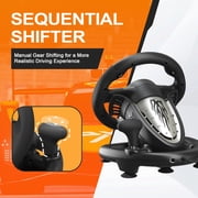 PXN V3 Racing Wheel, 180° Steering Wheel with Linear Pedals and Paddle Shifters, Compatible with Xbox Series X|S, PC, PS4 and Nintendo Switch, Black