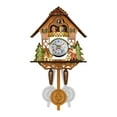 thumbnail image 2 of Cuckoo Wall Clock | Retro Wooden Chime Clock | Intricate Hand-Carved Classic Pattern | Battery Operated AA | Precise Quartz Movement | Silent Living Room Decorative Timepiece | 1 Pack, 2 of 3