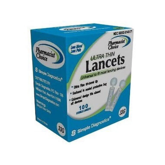 Clever Choice Pharmacist Choice Twist Top 33G Lancets 100/Bx For Glucose Care