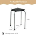 thumbnail image 3 of Resenkos Dining Chairs, Kitchen Chairs Trattoria Chairs,Set of 6 Portable Plastic Stack Stools -Gray, 3 of 7