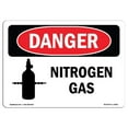 thumbnail image 1 of SignMission OS-DS-D-35-L-2461 OSHA Danger Sign - Nitrogen Gas, 1 of 1