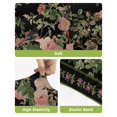 thumbnail image 4 of Black Spring Floral Bar Stool Covers Set of 6, Elegant Pastoral Flowers Birds Retro Art Stretch Bar Chair Covers with Backs, Removable Pub Counter Height Chair Cover for Kitchen Dining Room Cafe, 4 of 7