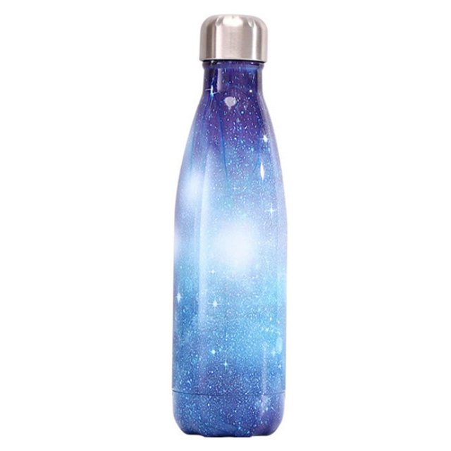 LOVEVER Bouteille en Acier Inoxydable Ciel Étoilé/plating 500ML Bouteille d'Eau Isolée Colorée Gourde de Sport