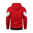 thumbnail image 6 of BAETEUY Men Hoodie Drawstring Colorblock Zipper Closure Elastic Cuff Hooded Loose Cardigan Long Sleeves Sport Daily Wear Jacket, 6 of 8