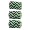 thumbnail image 4 of Cinta de yute AAYU, paquete de 3, chevrón verde, 12,5 cm x 14 m, 4 of 4