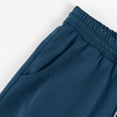 thumbnail image 6 of Fabrcox Mens Capri Pants Elastic Waist Wide Leg Sweatpants for Men Baggy Lightweight Summer Hiking Workout Mens Trousers Casual Pants with Pockets Blue L, 6 of 7