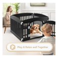thumbnail image 4 of Dog Playpen, 24" Exercise 4-Panel Pet Playpen with Door, Safe and Secure, Folding and Portable Puppy Playpen for Puppies and Small Dogs, Black, 4 of 7