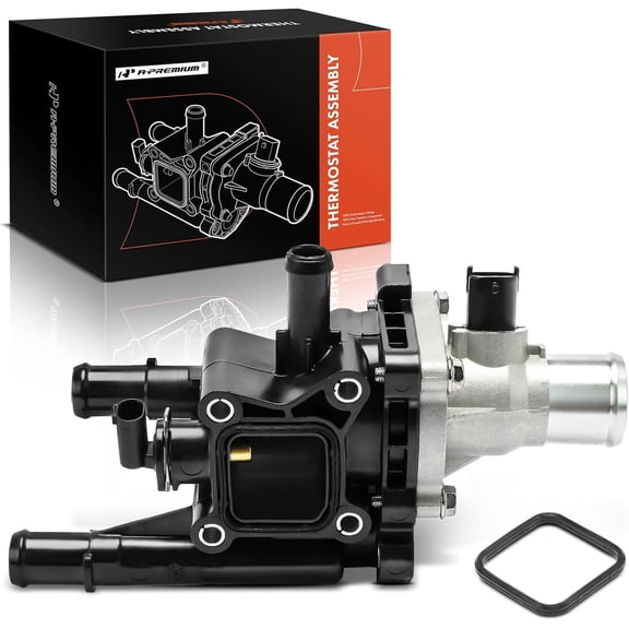 A-Premium Thermostat and Housing Assembly with Sensor & O-Ring Compatible with Chevy Cruze 2011-2016 1.8L, Cruze Limited 2016 1.8L, Trax 2013-2020 1.8L, Sonic 2012-2018 1.6L/1.8L, Replaces 25192228