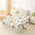 thumbnail image 2 of Erosebridal Spring Easter Kid Twin Sheet Sets, Mushroom Eggs Rabbit Bedding, 3-Piece, 2 of 5