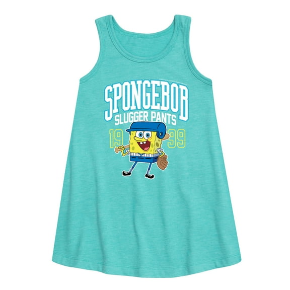 SpongeBob SquarePants - SpongeBob Slugger Pants - Toddler and Youth Girls A-line Dress