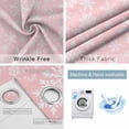 thumbnail image 2 of Pink Christmas Blackout Curtains for Bedroom/Living Room, Winter Xmas White Snowflakes Dots Thermal Insulated Kitchen Drapes with Grommets, Light Blocking Window Treatment, 2 Panels 52" x 72", 2 of 7