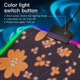 thumbnail image 2 of Brown and Beige Flowers RGB Gaming Mouse Pad Large Keyboard Mat Rubber Base 13 Light Modes, 2 of 6
