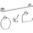 thumbnail image 2 of Multifunctional Double Coat Hook, Bathroom Towel Rail, Towel Ring, Toilet Paper Holder Set of 4, 2 of 6