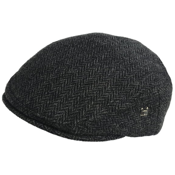 Headchange USA 100% Wool Ivy Scally Cap Black Herringbone (Large)