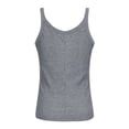 thumbnail image 3 of VSNOW Women Sleeveless Solid Color Tank Tops Slim Fit Cami T Shirt Blouse, 3 of 8