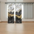 thumbnail image 2 of GUOOL Marble Digital Print Blackout Curtains Curtains Polyester Accessories Convenient 107x213cm, 2 of 5