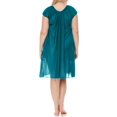 thumbnail image 2 of EZI Nightgowns for Women - Soft & Breathable Satin Night Gowns for Adult Women - Medium to Plus Size Womens Sleep Shirts - Knee-Length Nightgown, 2 of 9