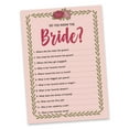 thumbnail image 2 of Inkdotpot 50-PackFloralHow Well Do You Know The Bride Bridal Shower Bachelorette PartyGameWho Know The Bride Best ActivityCards, 2 of 7