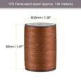 thumbnail image 2 of 2 Pack Thin Waxed Thread 175 Yards 0.45mm Polyester String Cord for Machine Sewing Hand Quilting Weaving, Deep Brown, 2 of 5