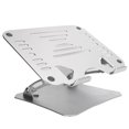 thumbnail image 3 of Soporte para computadora portátil, escritorio portátil ajustable, elevador para portátil, soporte para tableta, Base de refrigeración plateada, 3 of 8