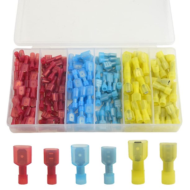 200P Nylon Fully Insulated Male/Female Spade Wire Crimp Quick