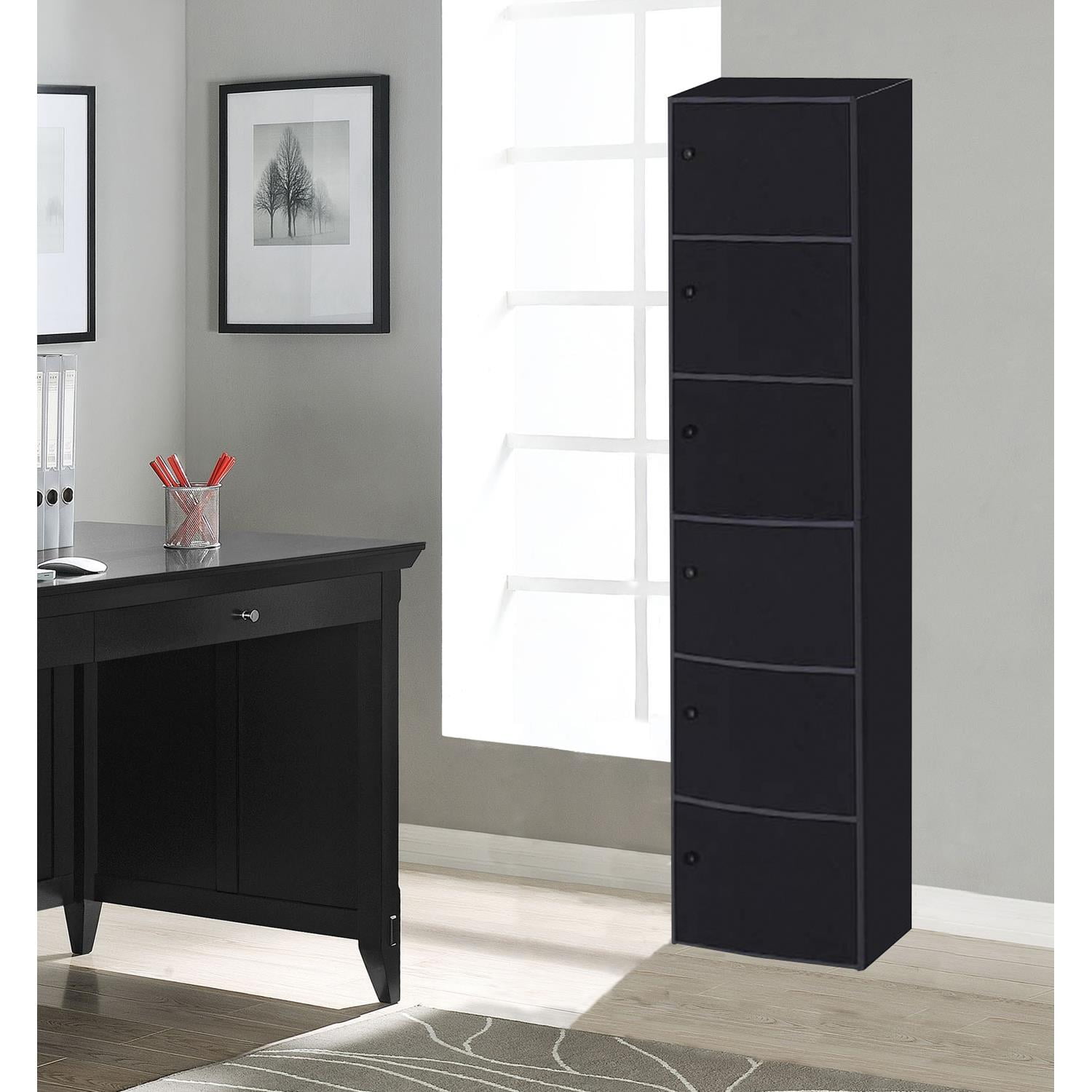 Utility Shelf with DoorsDoors6,FinishBlack