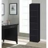 Utility Shelf with Doors-Doors:6,Finish:Black