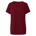 thumbnail image 6 of Summer Women Shirt Womens T Shirts Short Sleeve V-Neck Shirts Cute Fit Summer Casual Tee Tops, 6 of 7