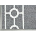 thumbnail image 3 of Custom Size Cut to Size Stair Treads Chain Border Grey Customize Slip Resistant Latex Backing Low Profile Stair Tread Set Of 13 (Grey 11in x 26 in), 3 of 7