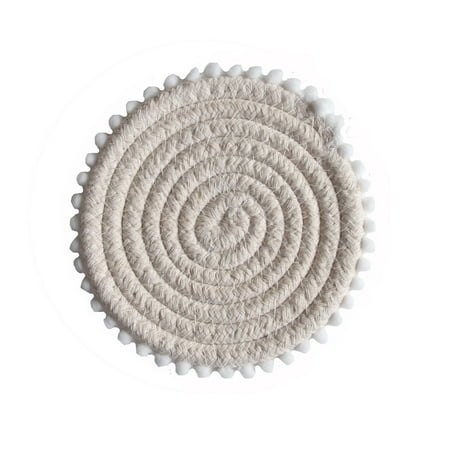 

huanledash Table Mat Good Water Absorbability Round Mat Dining Table Insulation Placemat Fadeless Great for Dorm
