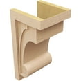 thumbnail image 5 of 12"W x 12"D x 24"H Wide Alma Rough Cedar Woodgrain TimberThane Corbel, Primed Tan, 5 of 6